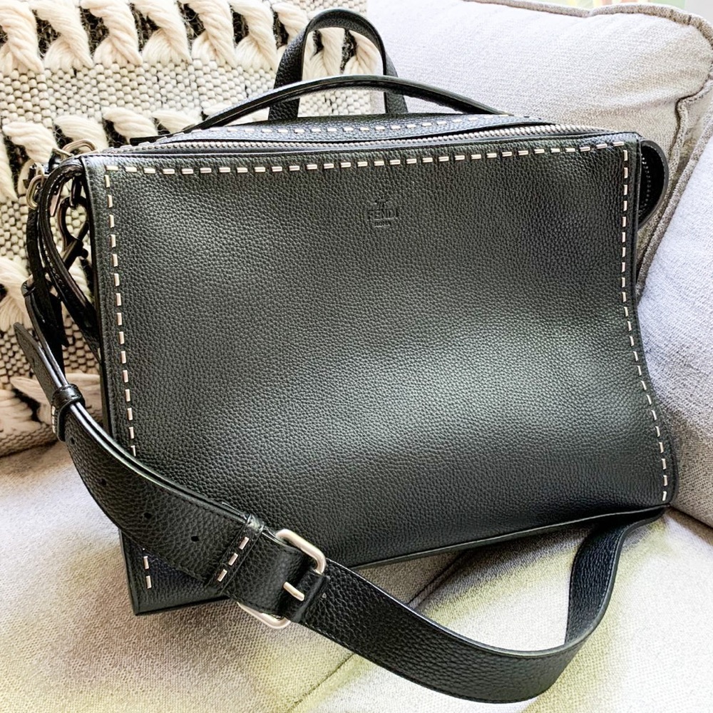 Fendi Selleria Large Studded Messenger Bag